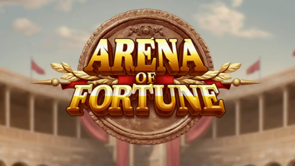Captura de tela do jogo Arena of Fortune em um dispositivo móvel, mostrando os rolos e botões de controle otimizados.