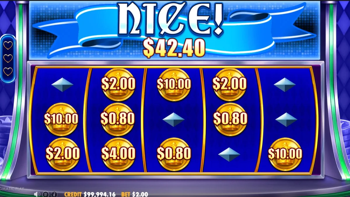 Interface do jogo Joker's Jewels Hold & Spin com símbolos de joias e o Joker